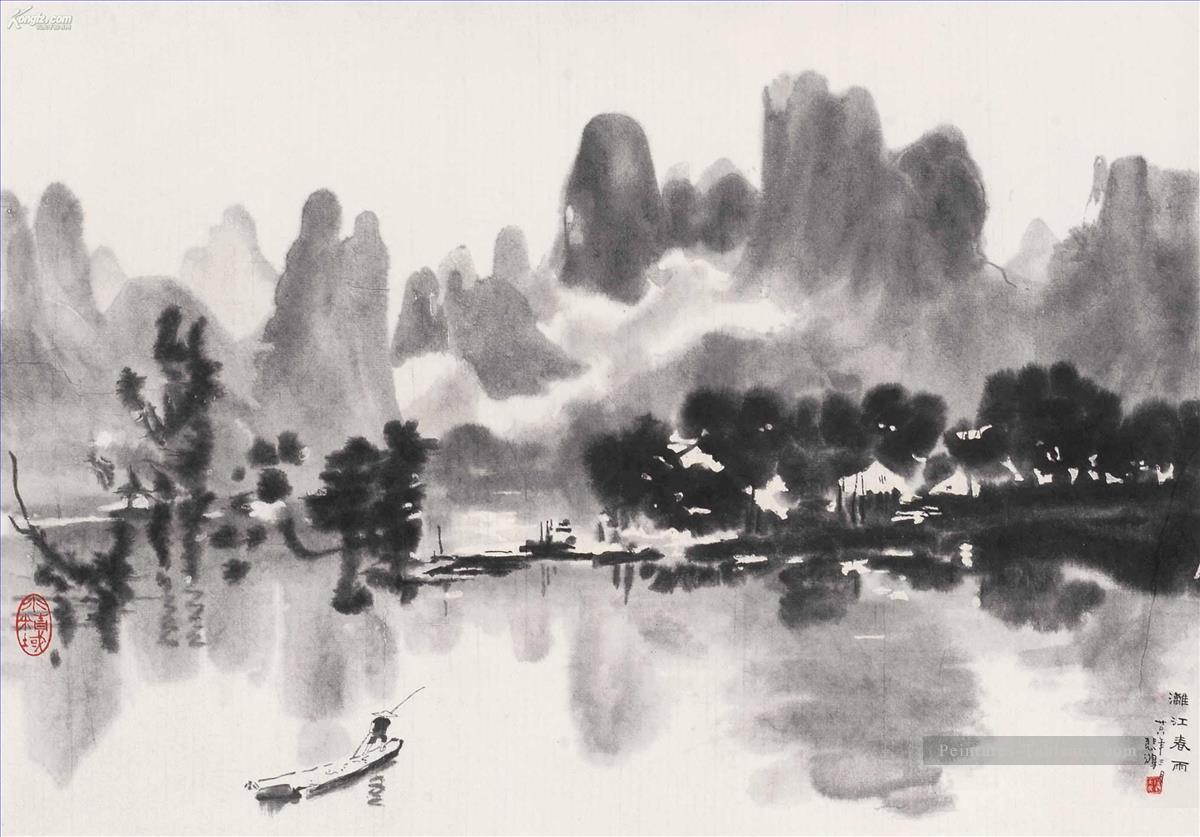 Xu Beihong rivière scènes chinois traditionnel Peintures à l'huile